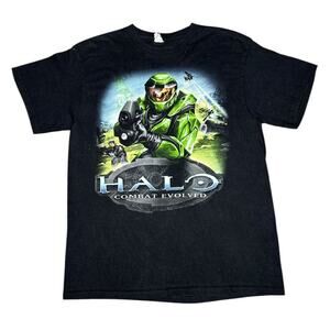 Vintage Y2k Rare Halo Combat Evolved Xbox Video Game T-Shirt